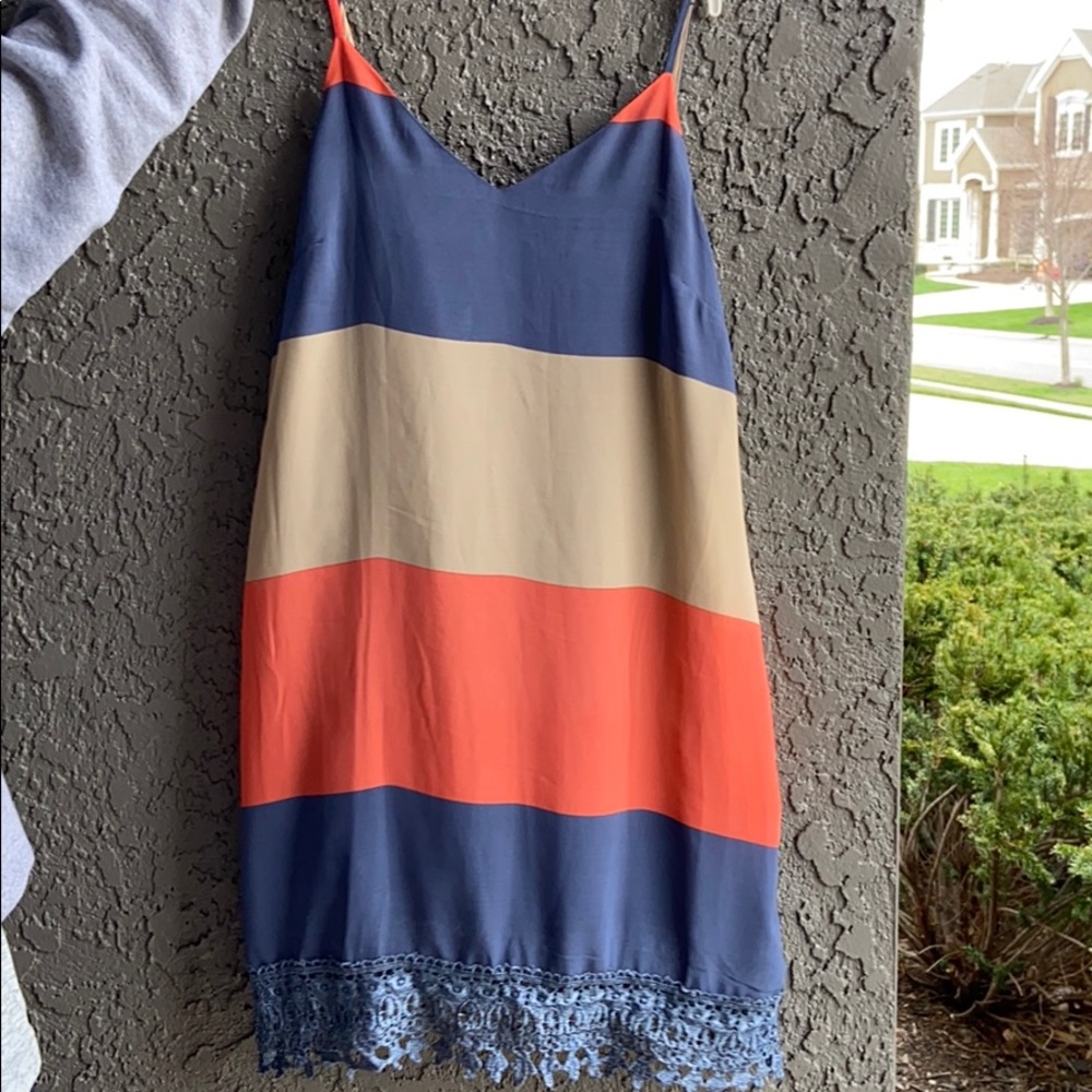 Multicolored Mini Dress w/ adjustable straps